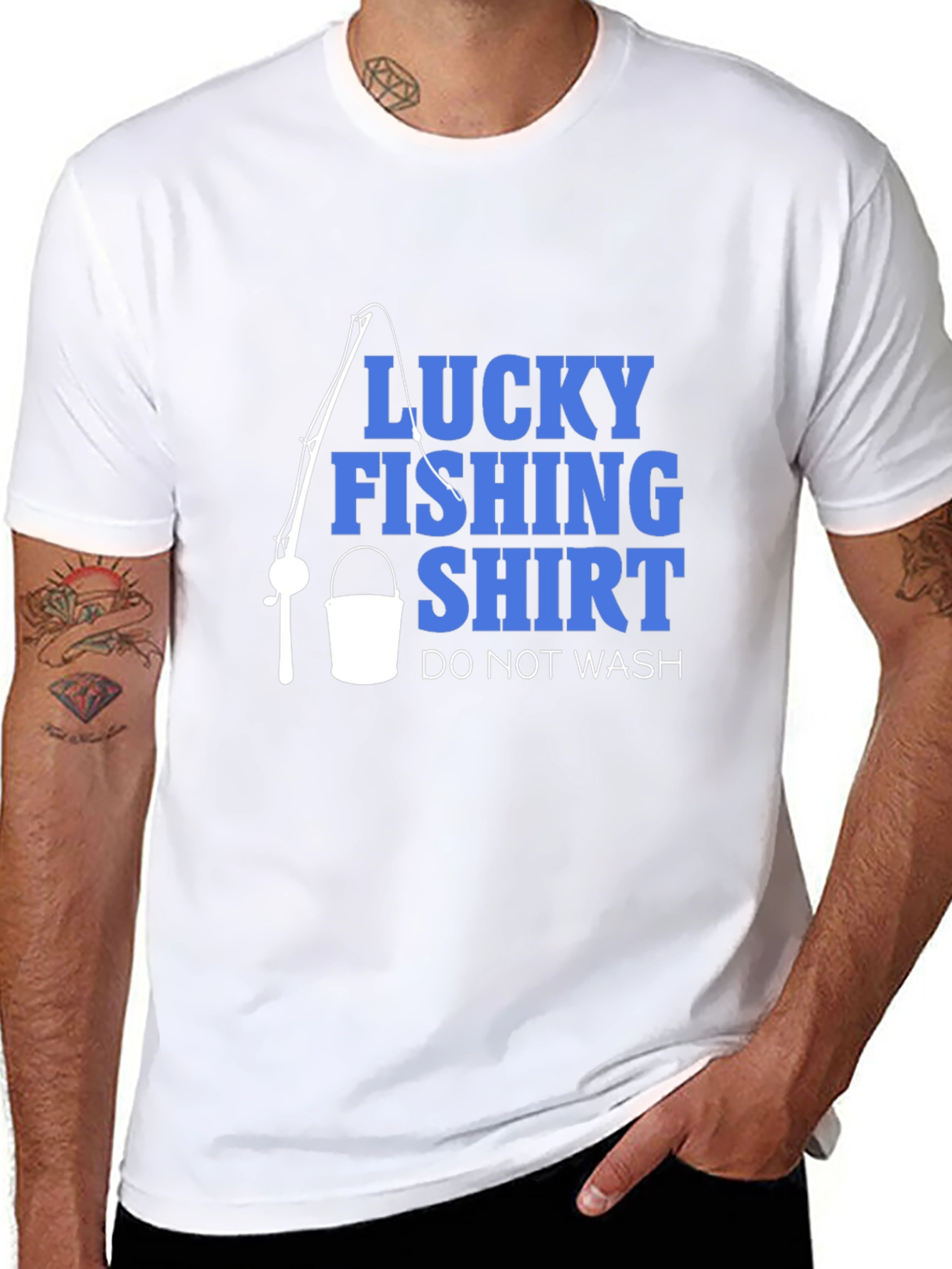 Lucky Fishing Shirt - Novelty Graphic Tee