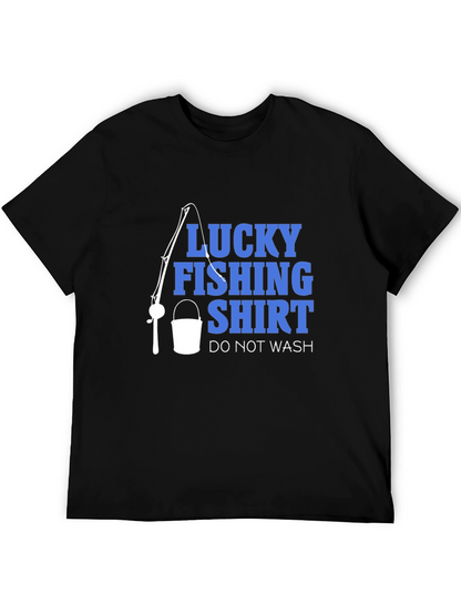 Lucky Fishing Shirt - Novelty Graphic Tee