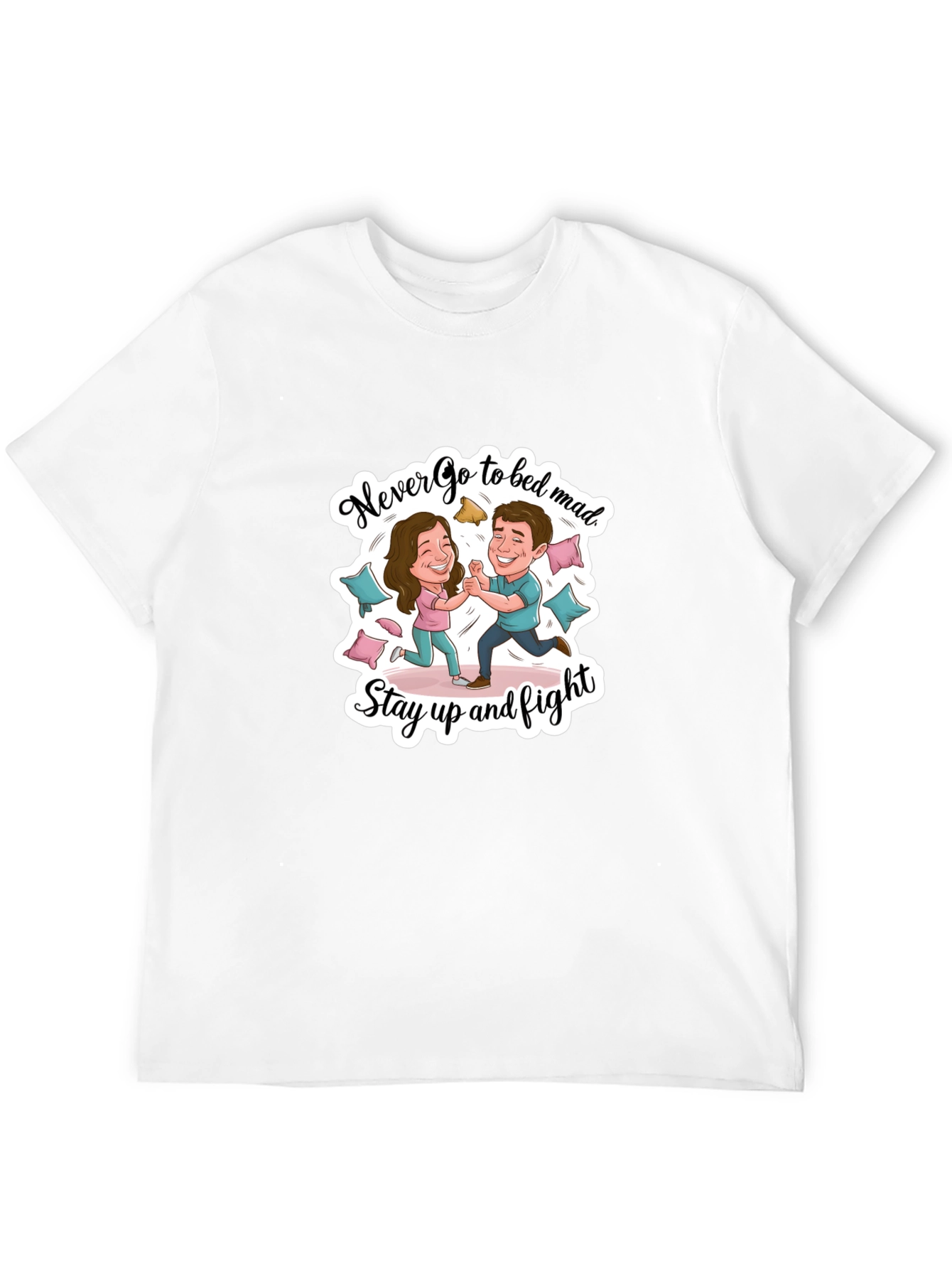 Funny Couple Fight Graphic Tee