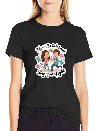 Funny Couple Fight Graphic Tee