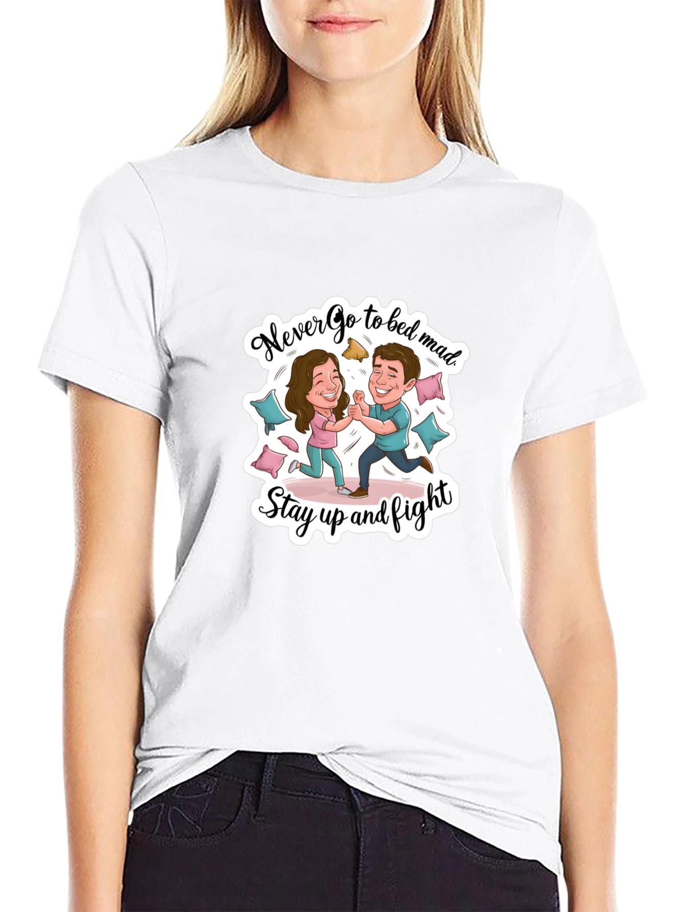 Funny Couple Fight Graphic Tee