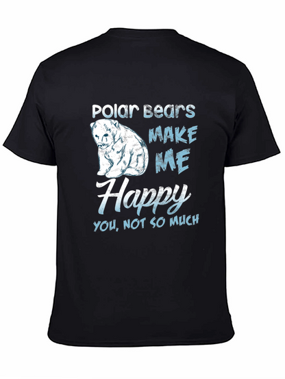 Polar Bear Graphic Print Mens T-Shirt