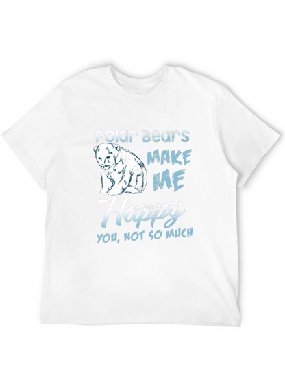 Polar Bear Graphic Print Mens T-Shirt