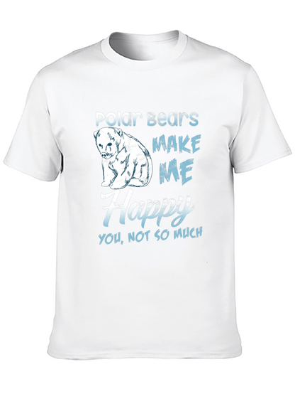 Polar Bear Graphic Print Mens T-Shirt