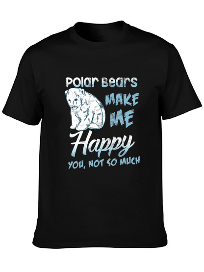 Polar Bear Graphic Print Mens T-Shirt