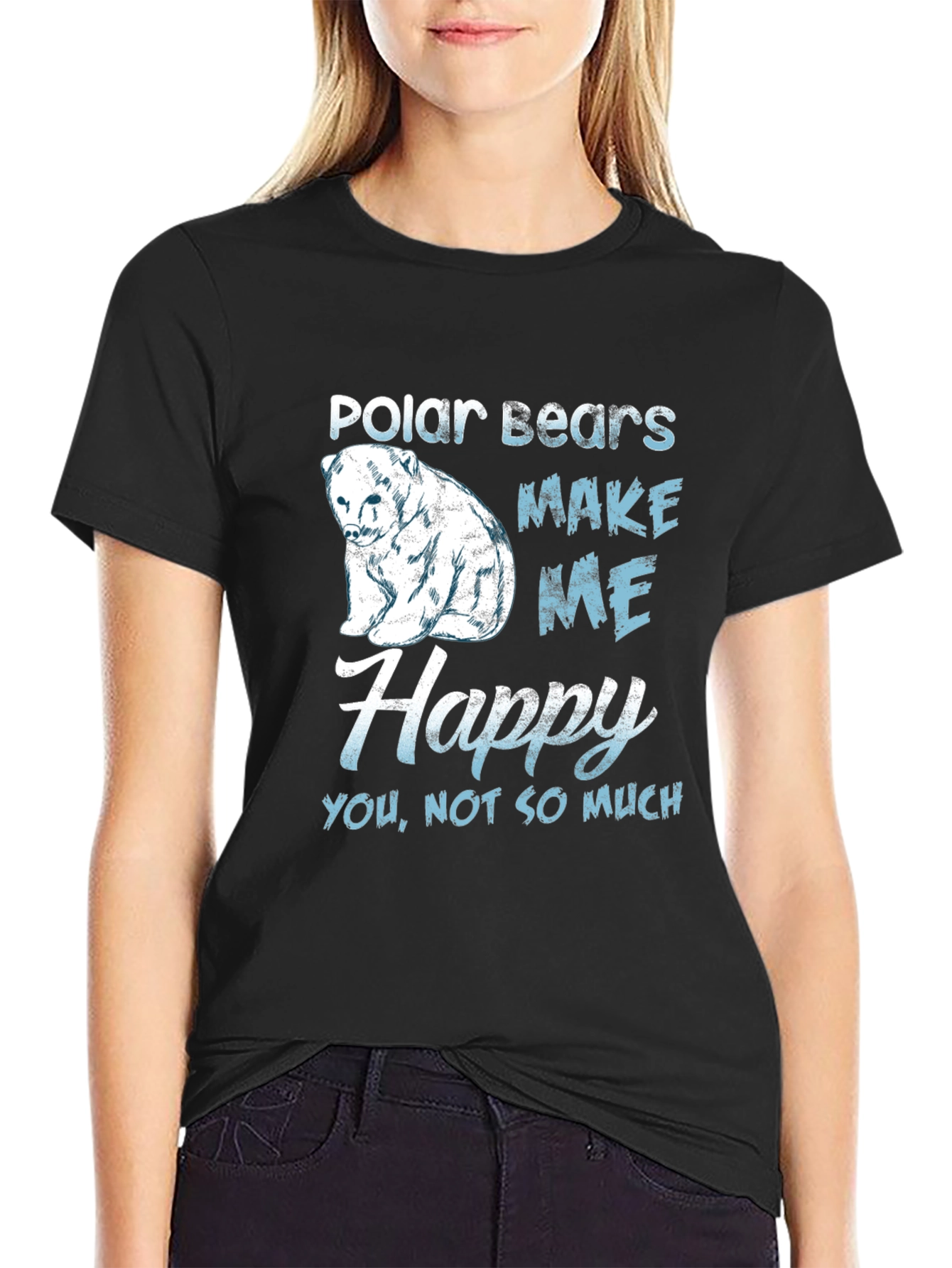 Polar Bear Graphic Print Mens T-Shirt