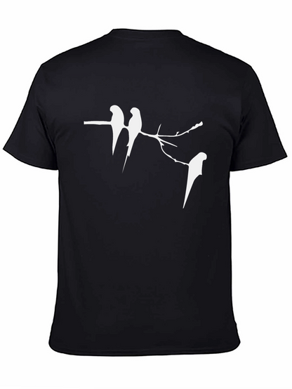 Birds on a Branch Black T-Shirt