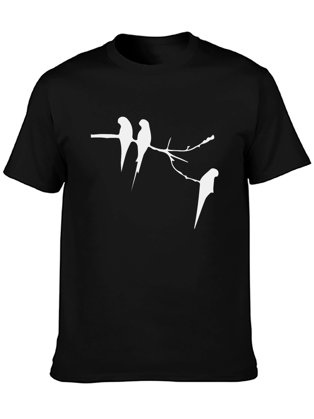 Birds on a Branch Black T-Shirt