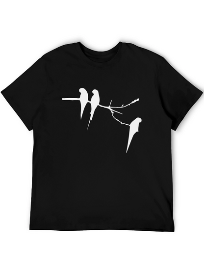 Birds on a Branch Black T-Shirt