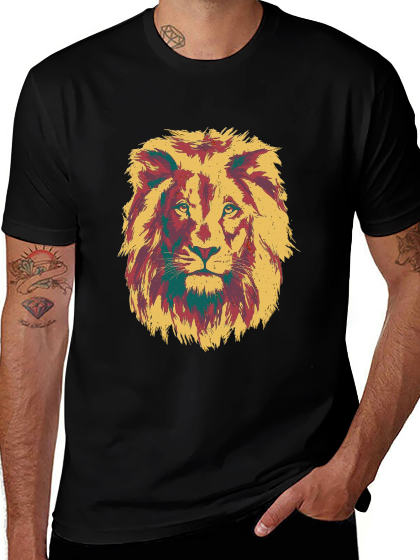 Lion Graphic Tee - Bold & Stylish Mens T-Shirt