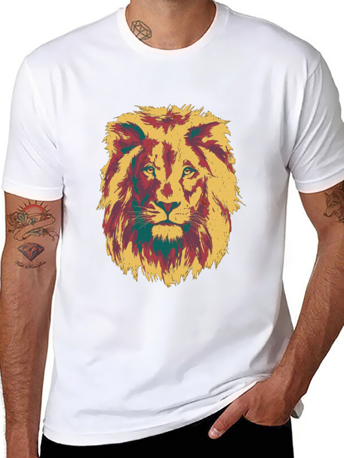 Lion Graphic Tee - Bold & Stylish Mens T-Shirt