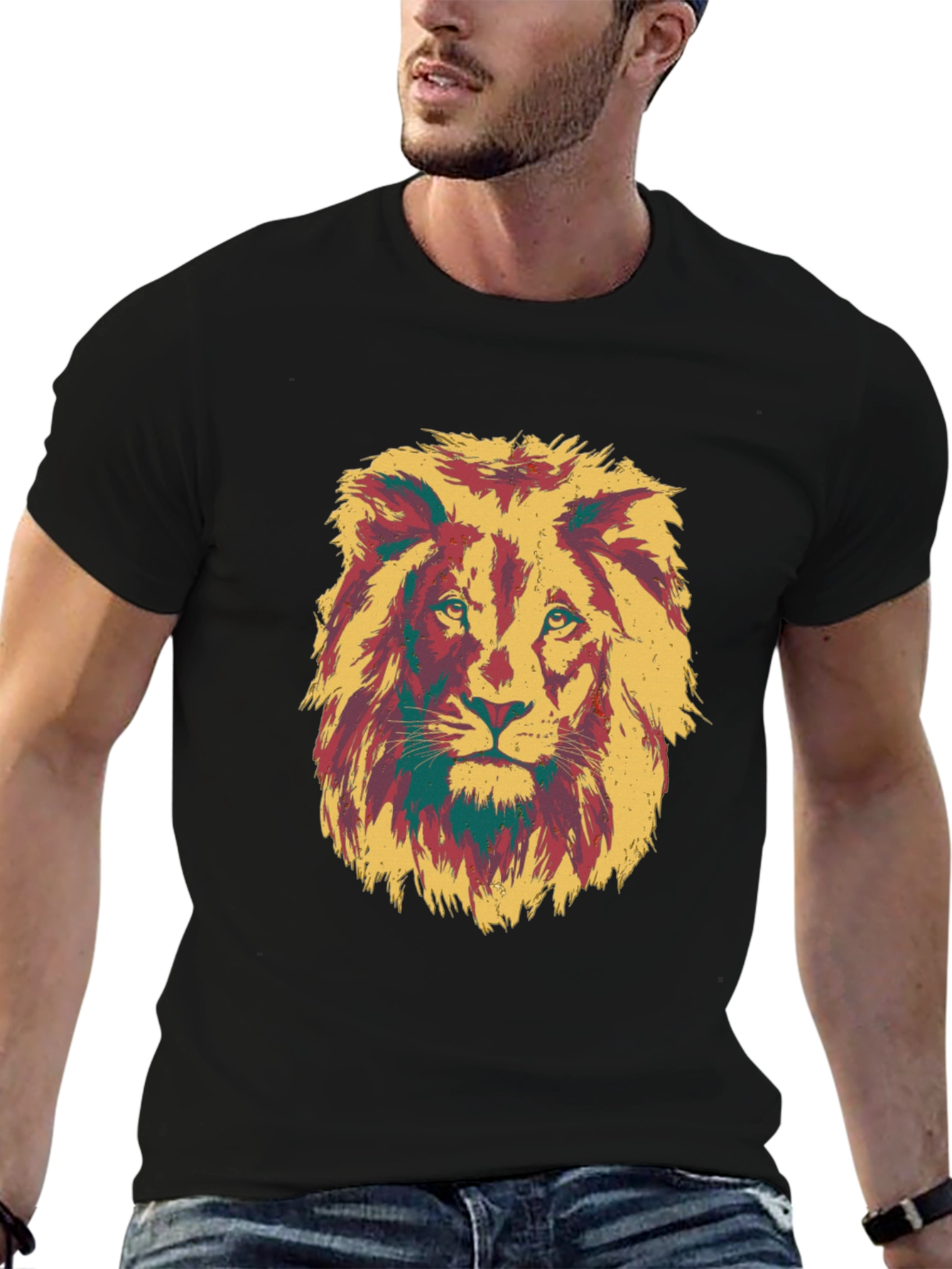 Lion Graphic Tee - Bold & Stylish Mens T-Shirt