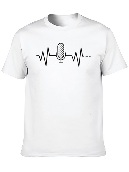 Microphone Heartbeat Graphic Tee