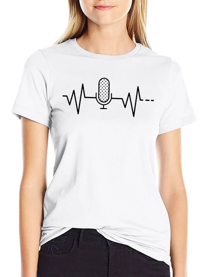 Microphone Heartbeat Graphic Tee