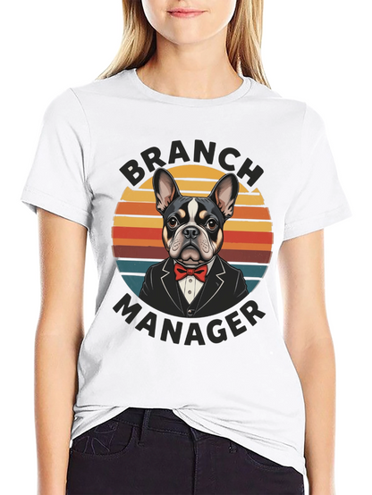 Branch Manager Dog Graphic Tee - Funny Canine Shirt