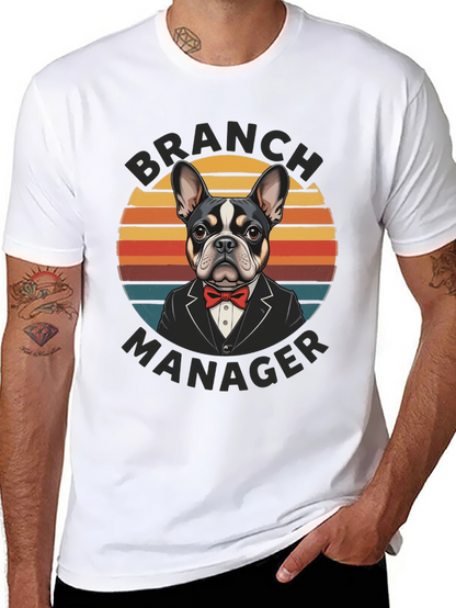 Branch Manager Dog Graphic Tee - Funny Canine Shirt