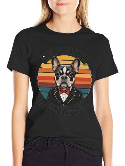 Branch Manager Dog Graphic Tee - Funny Canine Shirt
