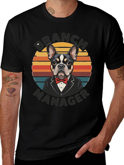 Branch Manager Dog Graphic Tee - Funny Canine Shirt