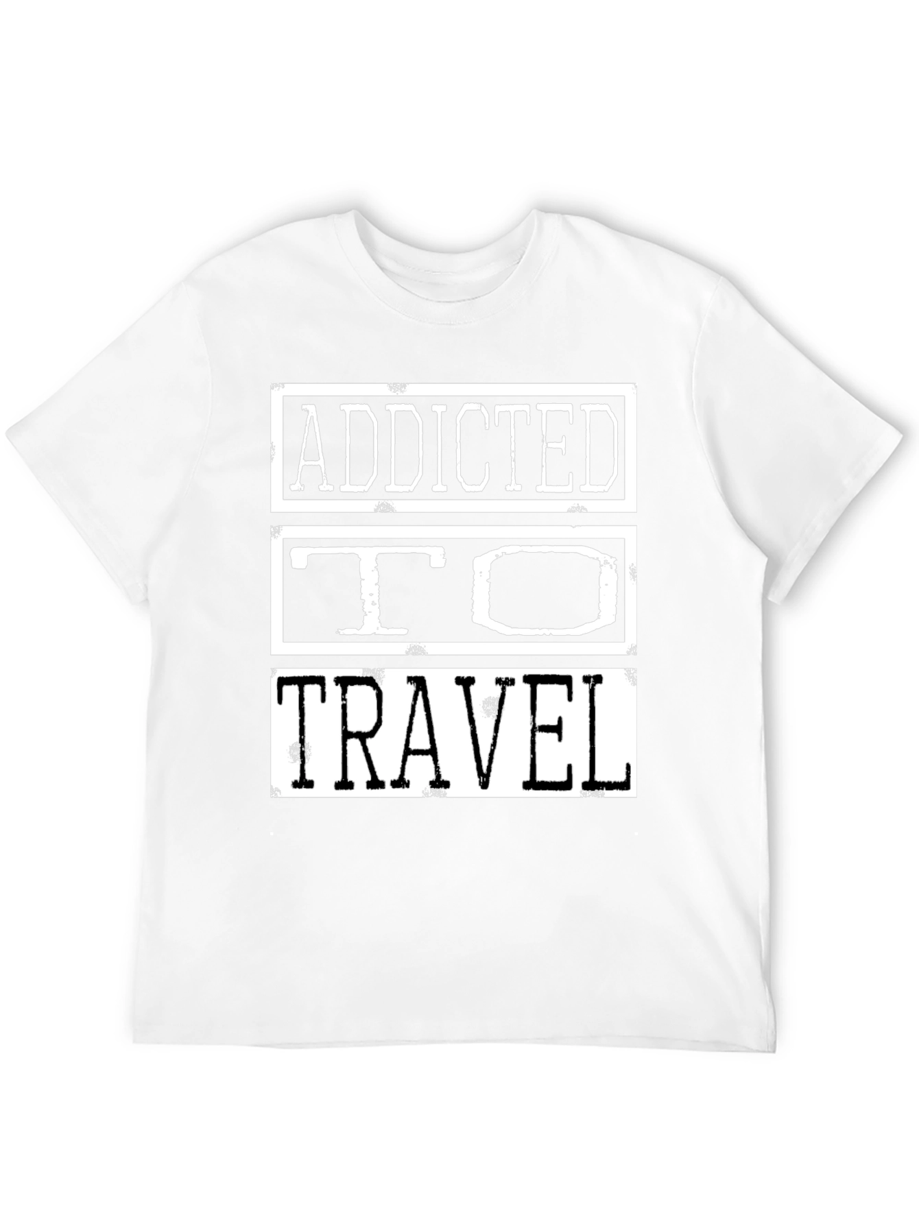 Addicted to Travel Graphic Tee - Black Cotton Shirt