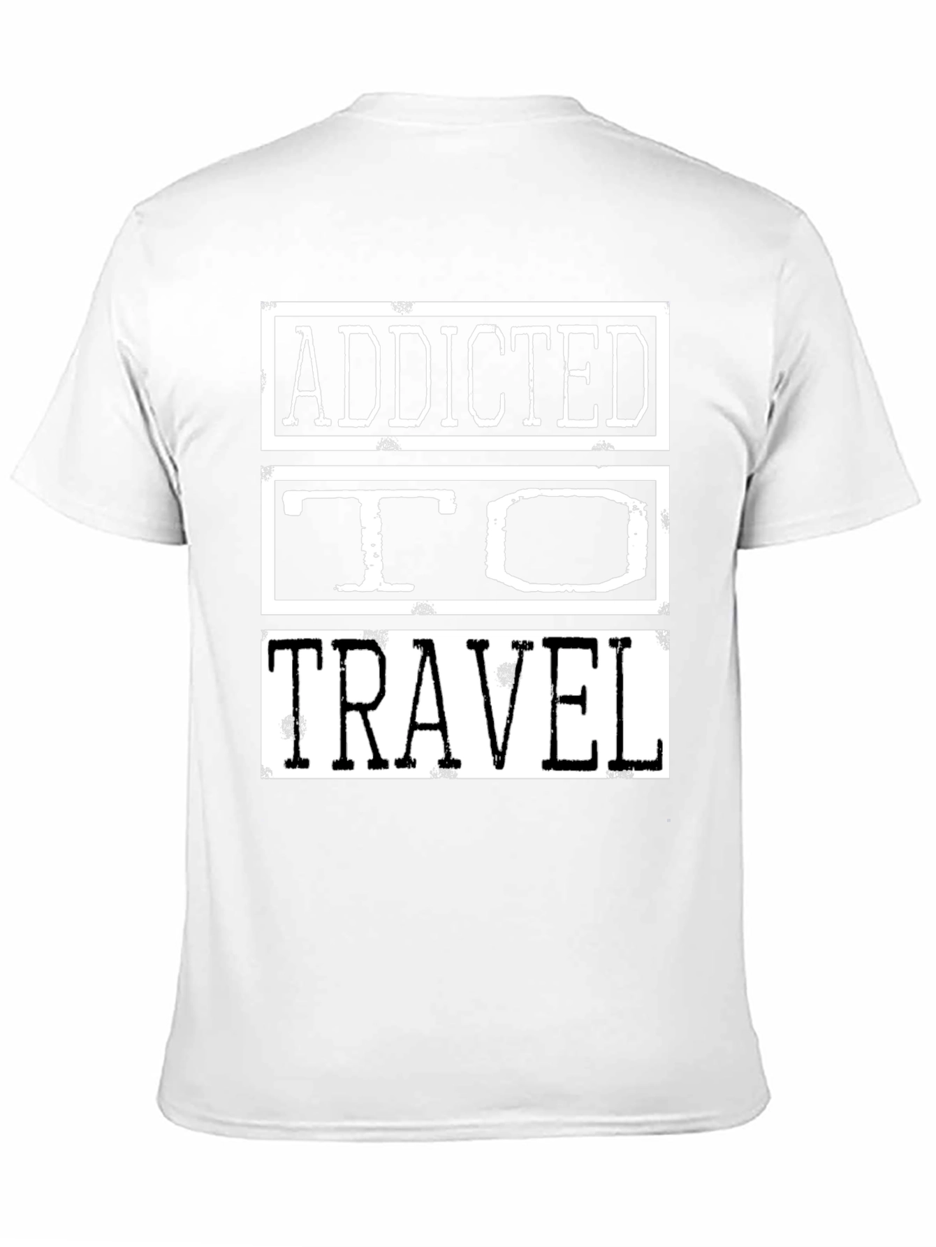 Addicted to Travel Graphic Tee - Black Cotton Shirt