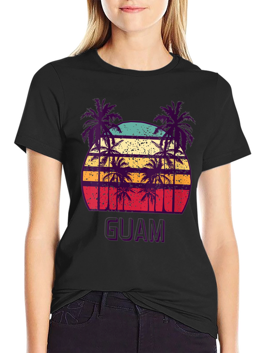 Vintage Guam Palm Tree Graphic T-Shirt