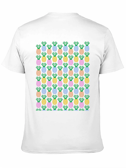 Pineapple Print Crew Neck T-Shirt