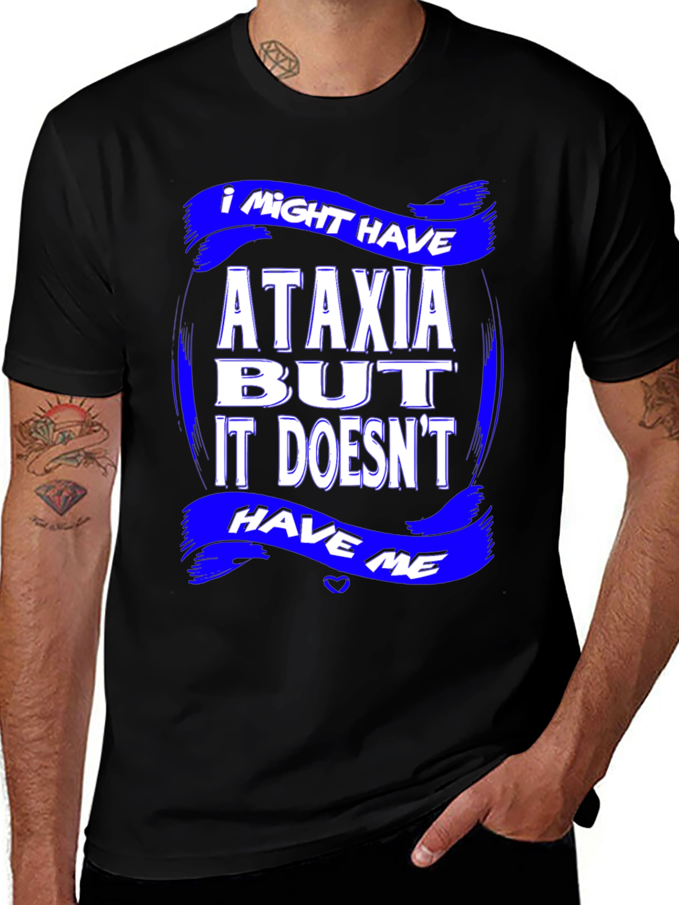 Ataxia Awareness Graphic T-Shirt - Black