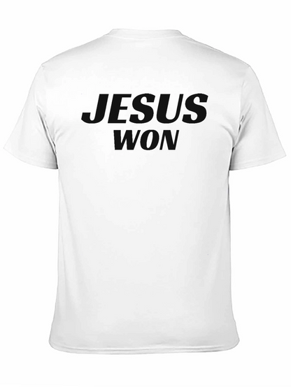 Jesus Won Black Crew Neck T-Shirt