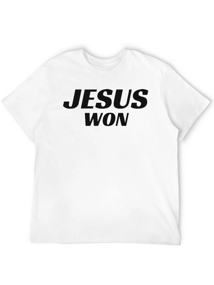 Jesus Won Black Crew Neck T-Shirt