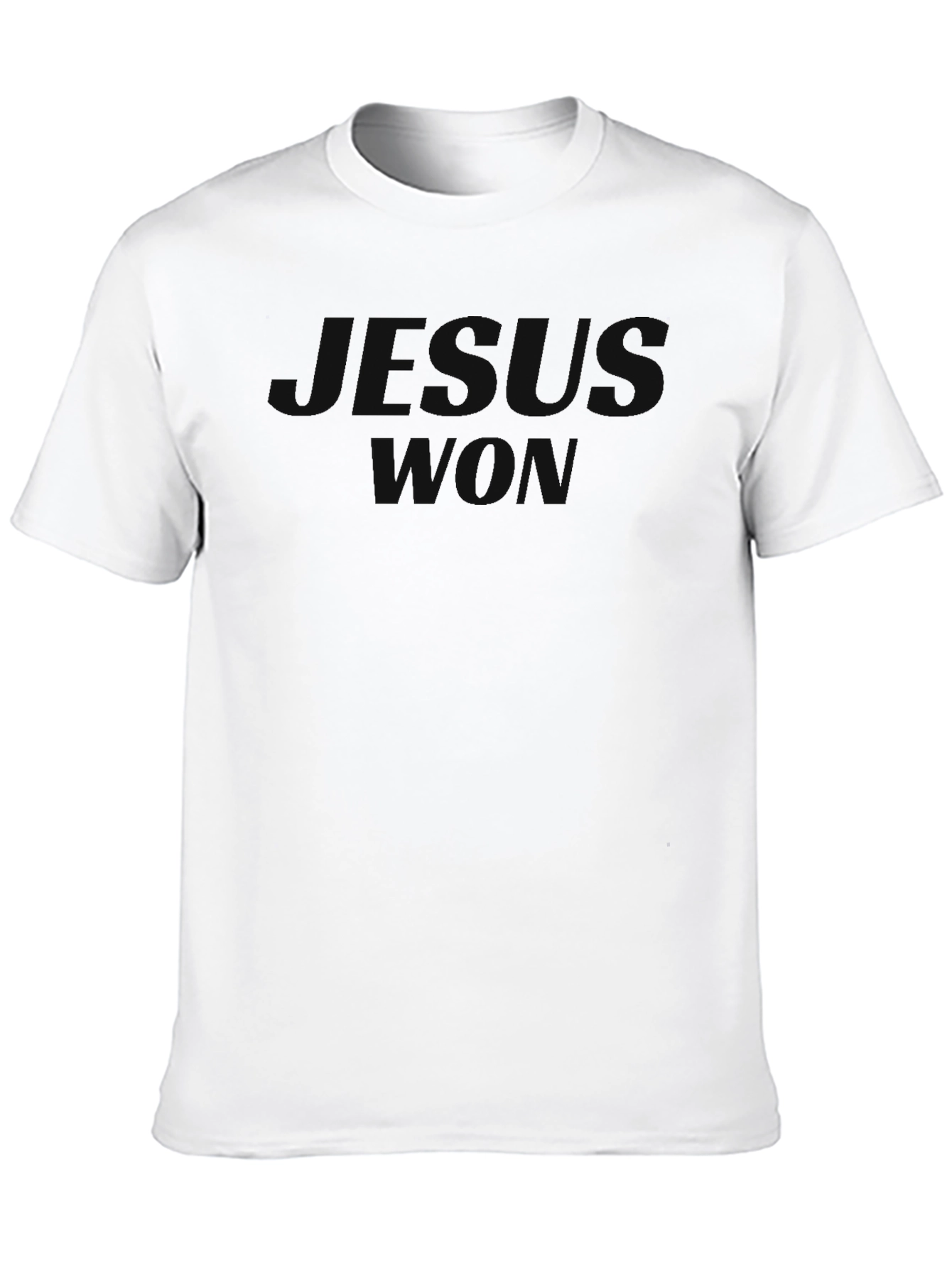 Jesus Won Black Crew Neck T-Shirt