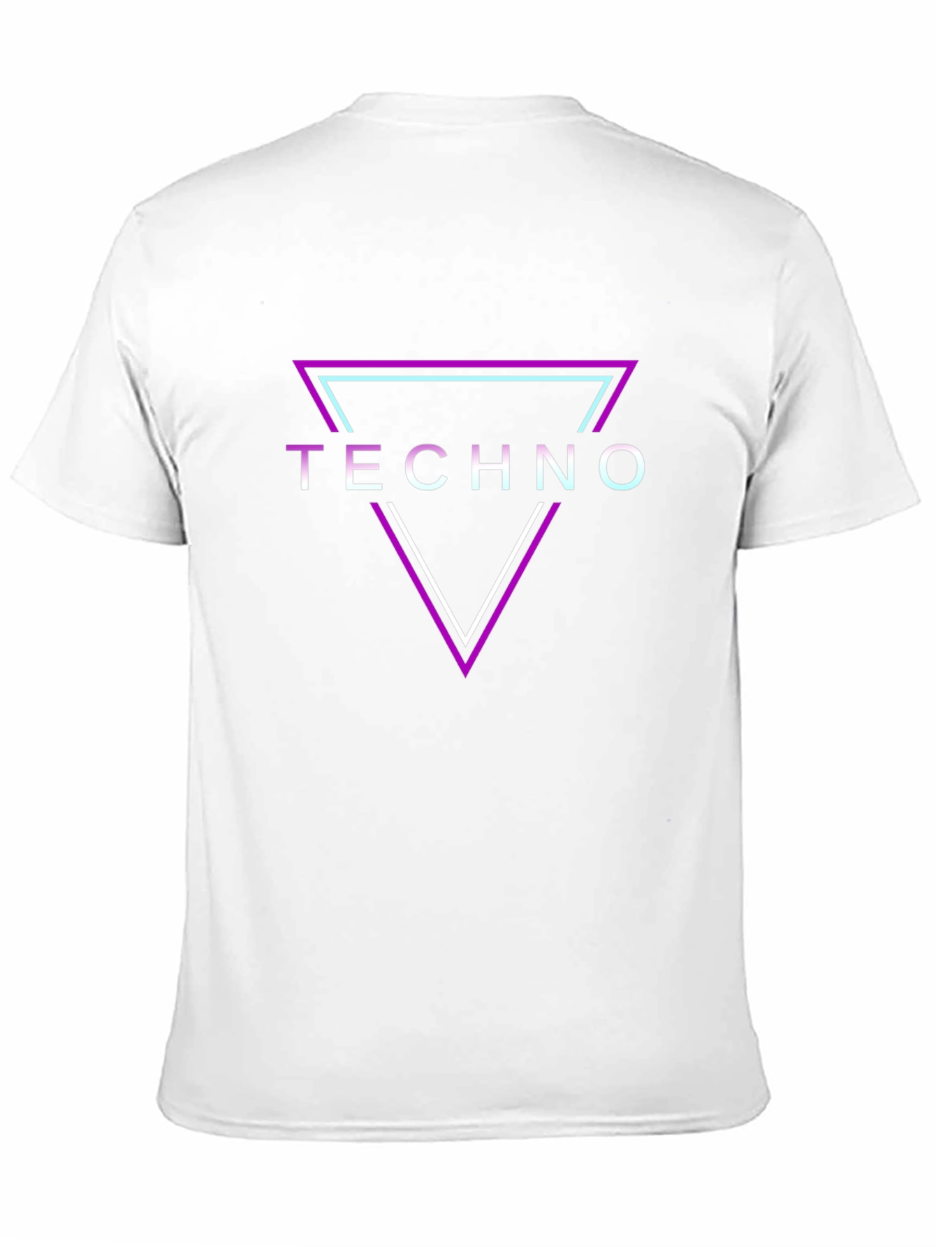 Retro Techno Triangle Graphic Black T-Shirt