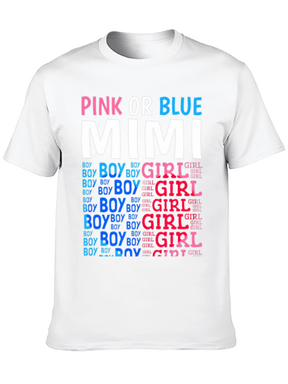 Pink or Blue Mimi Gender Reveal T-Shirt