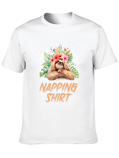 Sloth Napping Shirt - Funny Graphic Tee
