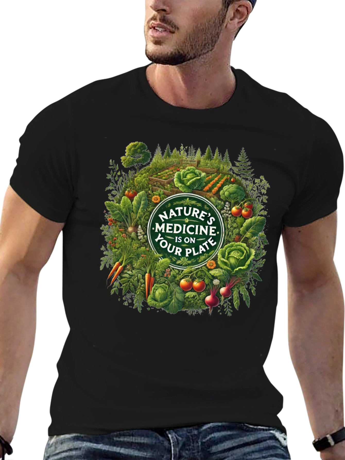 Natures Medicine T-Shirt - Eat Your Plate!