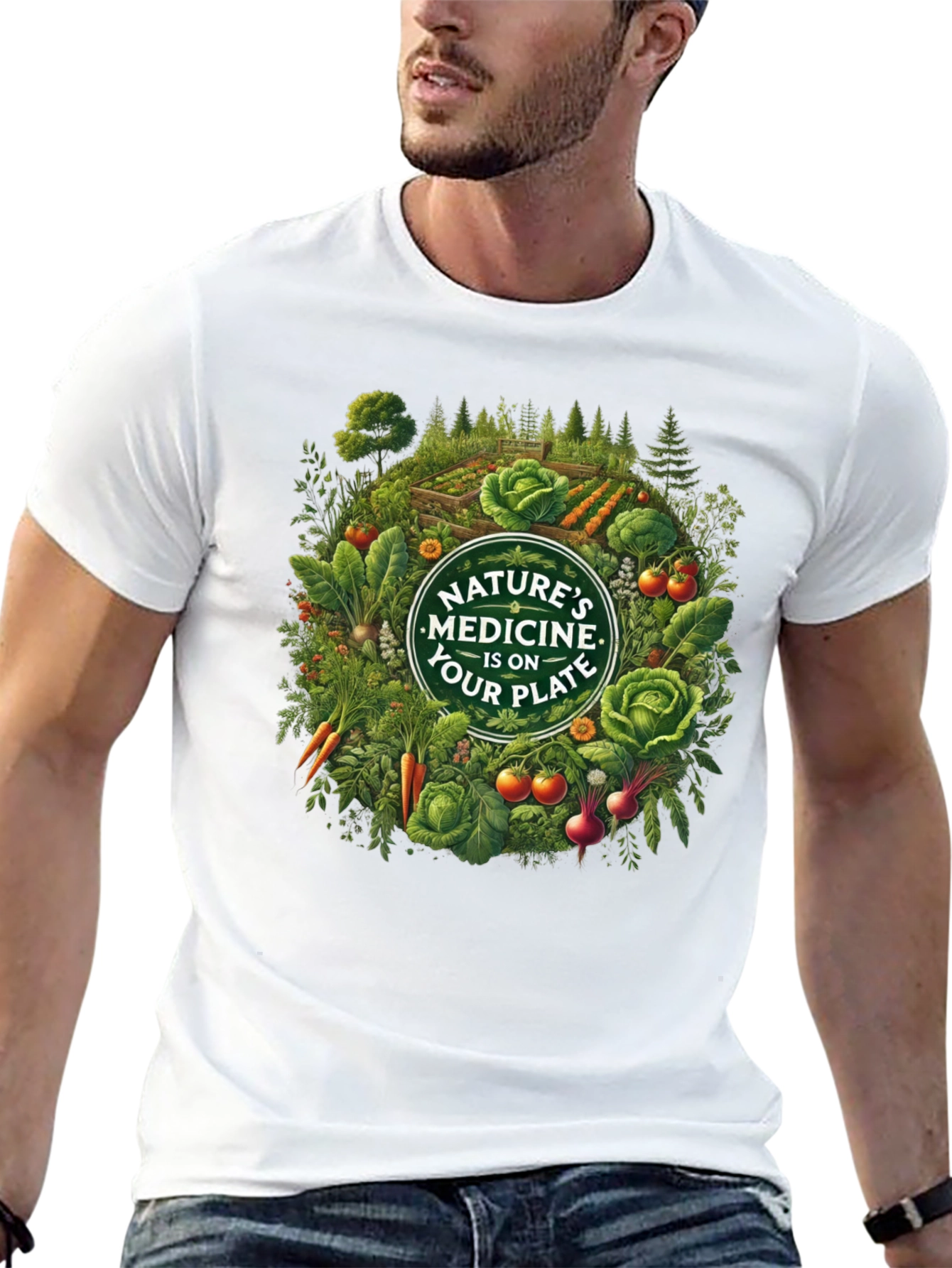 Natures Medicine T-Shirt - Eat Your Plate!