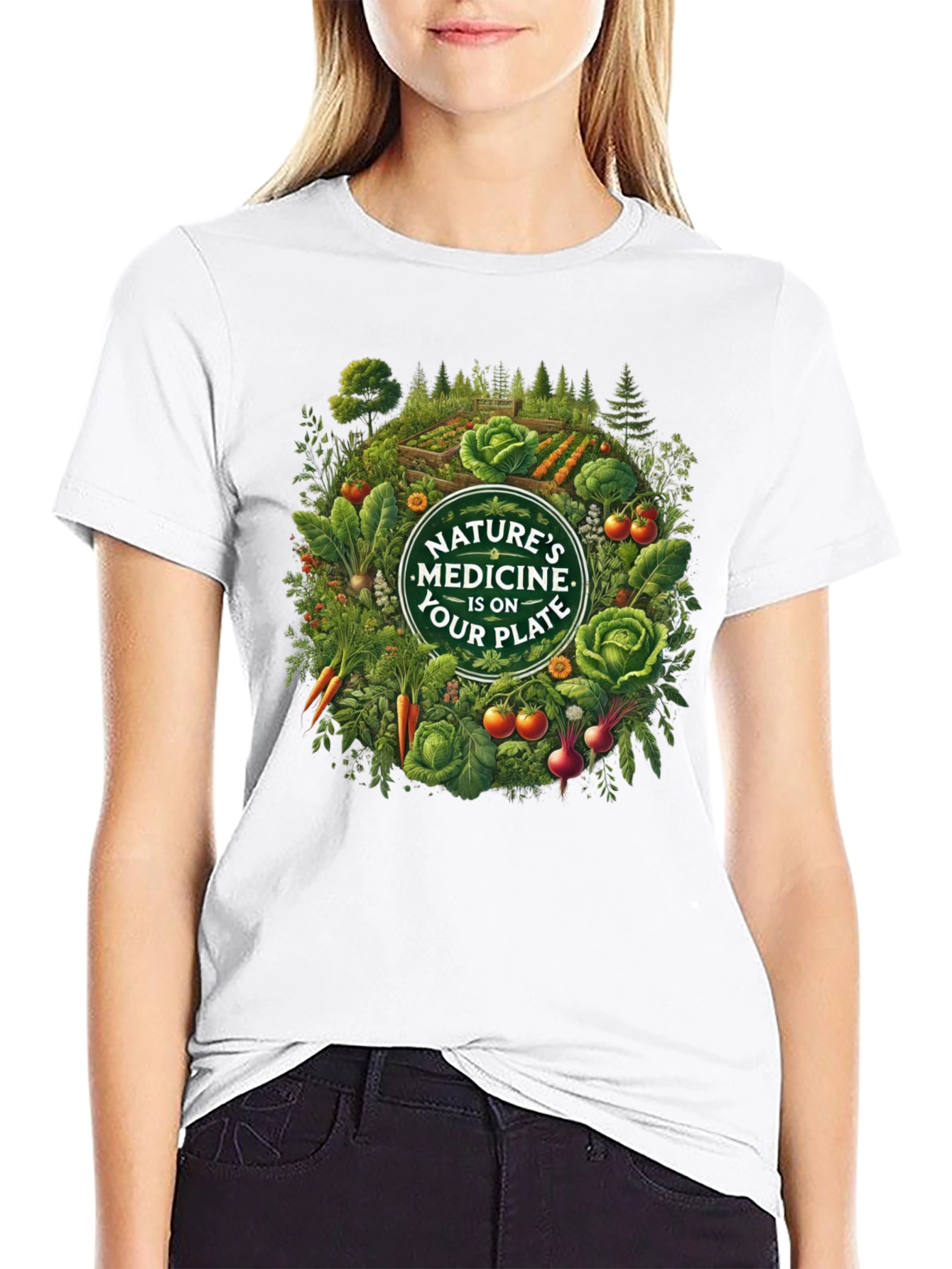 Natures Medicine T-Shirt - Eat Your Plate!