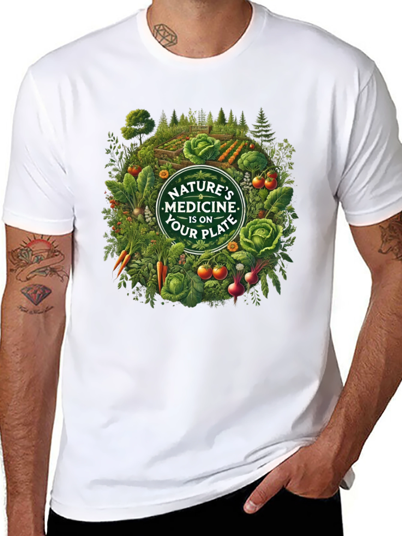 Natures Medicine T-Shirt - Eat Your Plate!