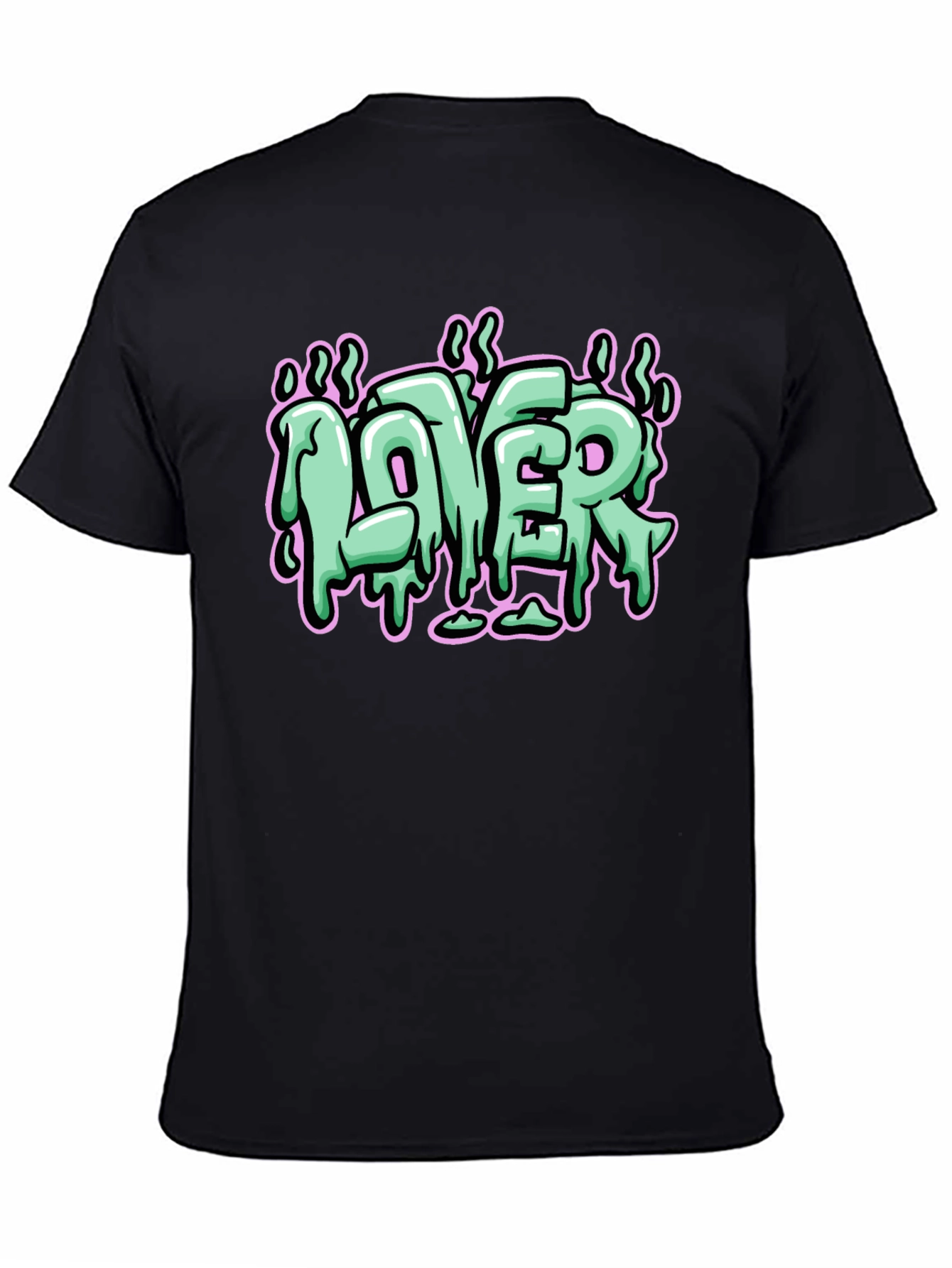 Lover Graphic Print Black T-Shirt