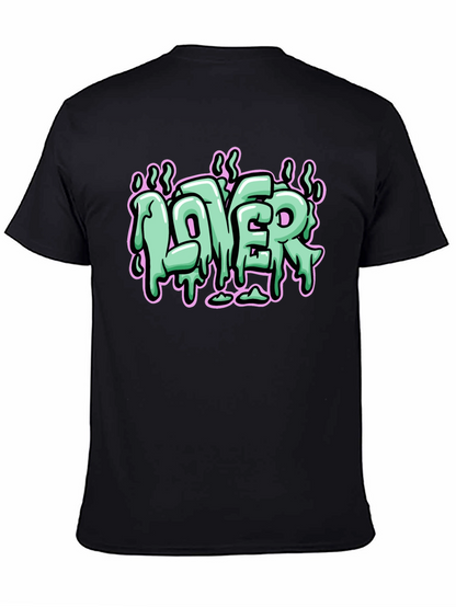 Lover Graphic Print Black T-Shirt