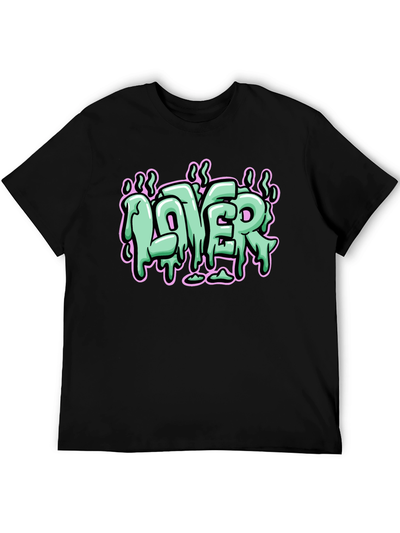 Lover Graphic Print Black T-Shirt