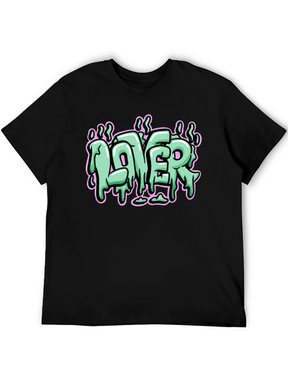 Lover Graphic Print Black T-Shirt