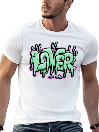 Lover Graphic Print Black T-Shirt