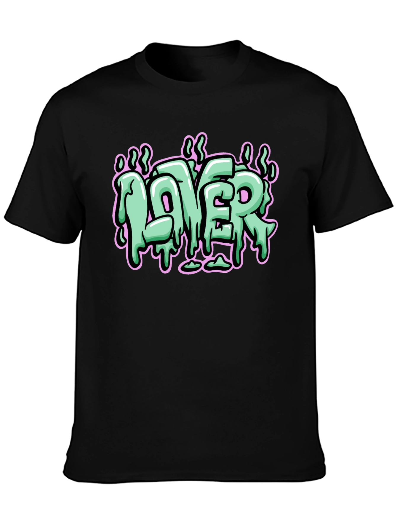 Lover Graphic Print Black T-Shirt