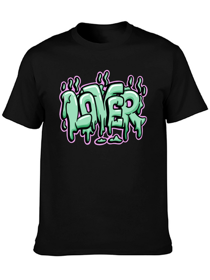 Lover Graphic Print Black T-Shirt