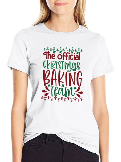 Official Christmas Baking Team Black T-Shirt