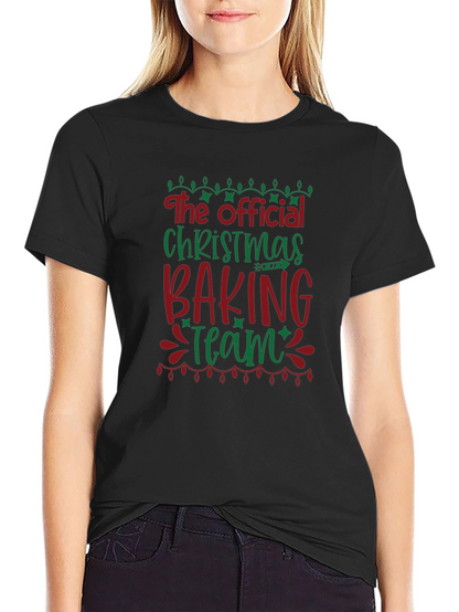 Official Christmas Baking Team Black T-Shirt