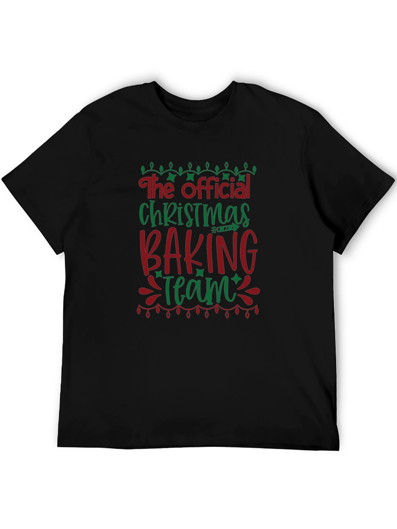 Official Christmas Baking Team Black T-Shirt