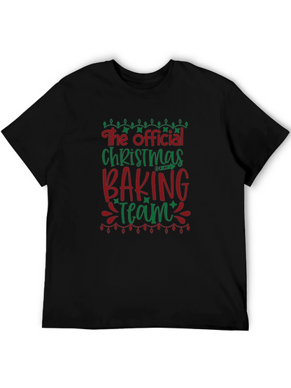 Official Christmas Baking Team Black T-Shirt