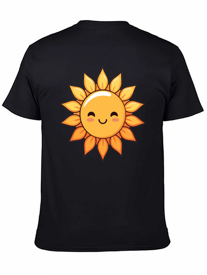 Cute Sunflower Graphic Tee - Black T-Shirt