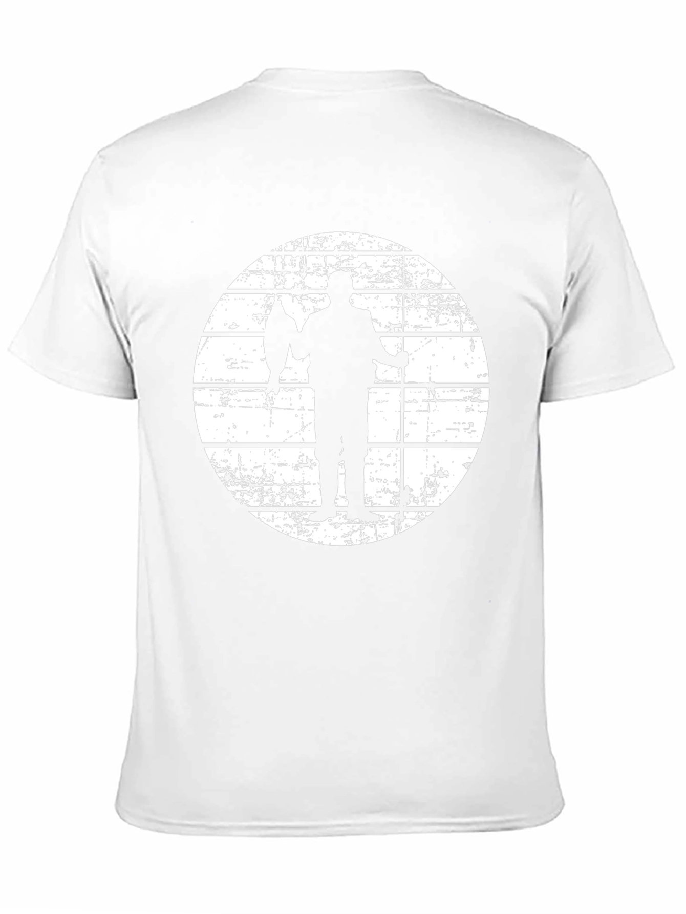 Fisherman Silhouette Graphic Tee - Black Cotton Blend